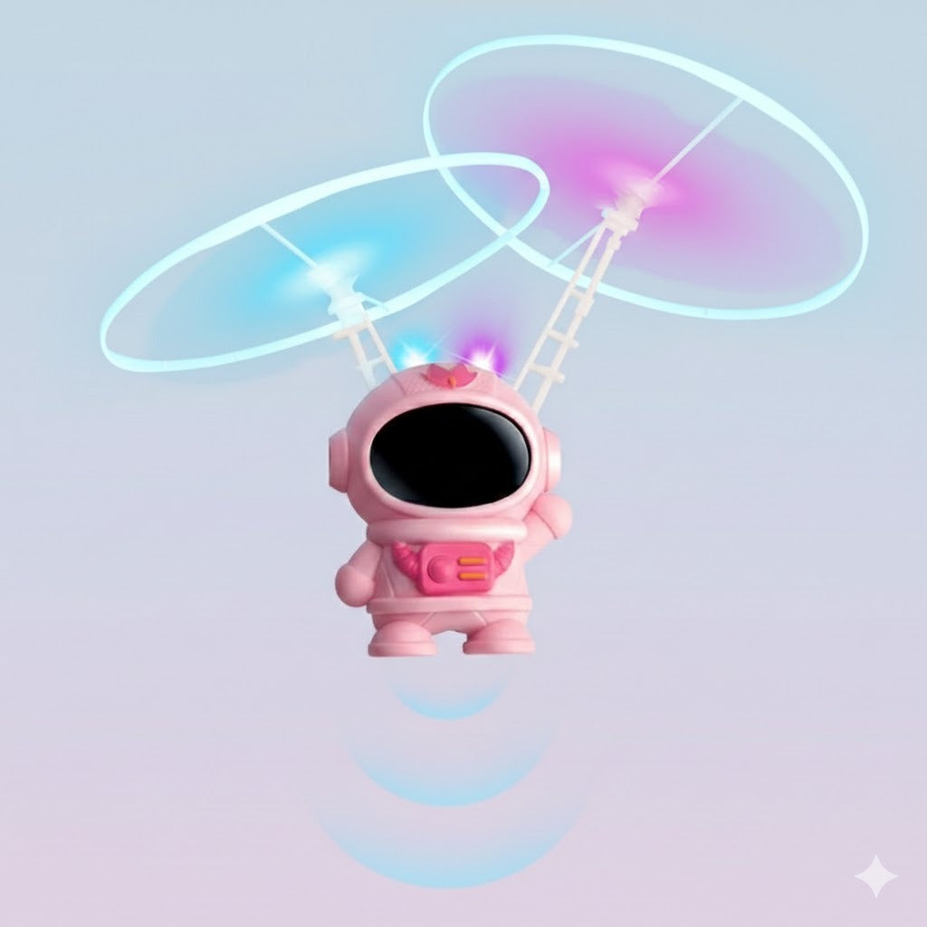 Astronauta Volador - Juguete Recargable USB con Luces LED