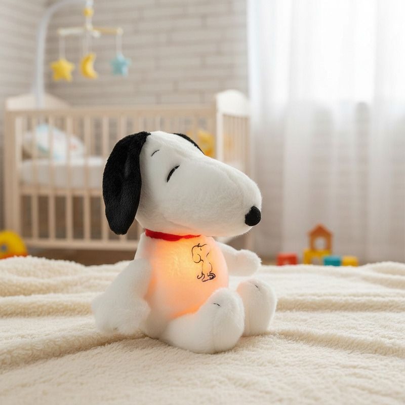Peluche Snoopy que Respira Musical - Efecto Relajante con Luz y Sonido