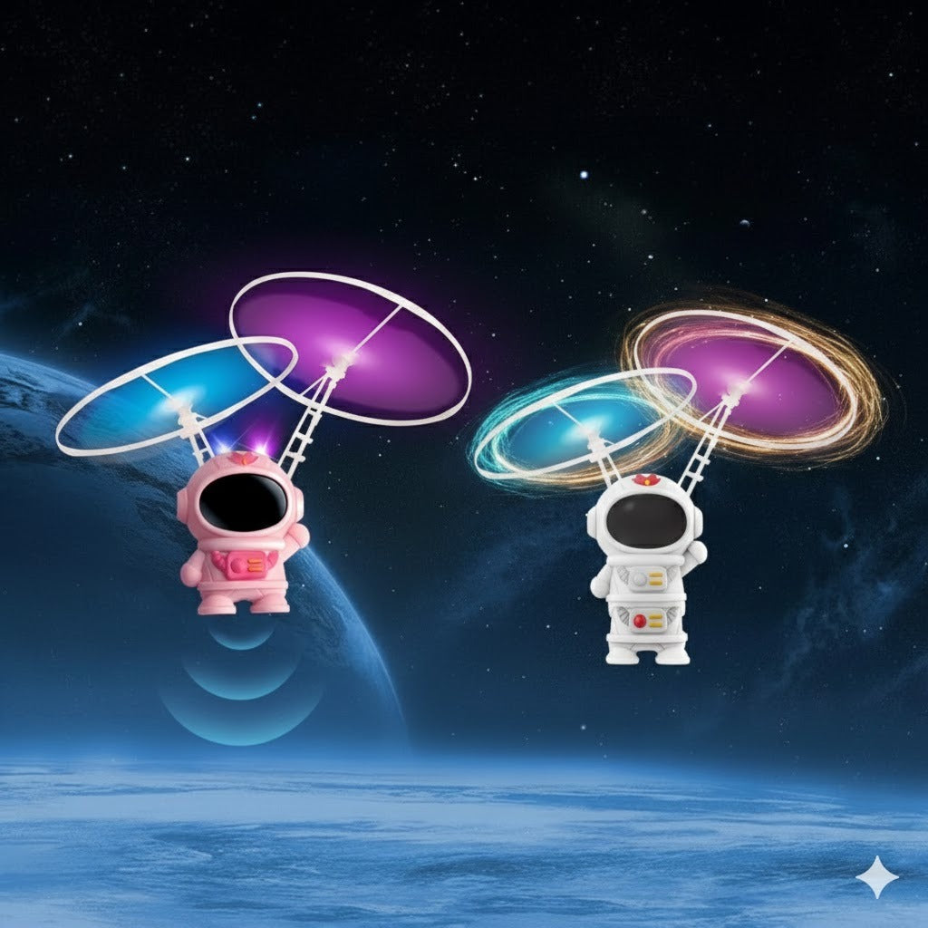 Astronauta Volador - Juguete Recargable USB con Luces LED